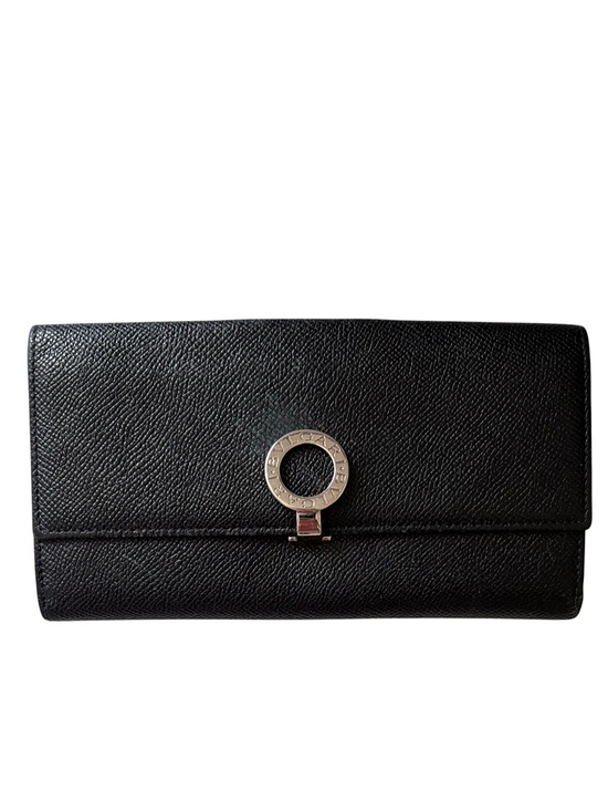 BVLGARI Handbags - BULGARIA BVLGARI Black Leather Continental Wallet